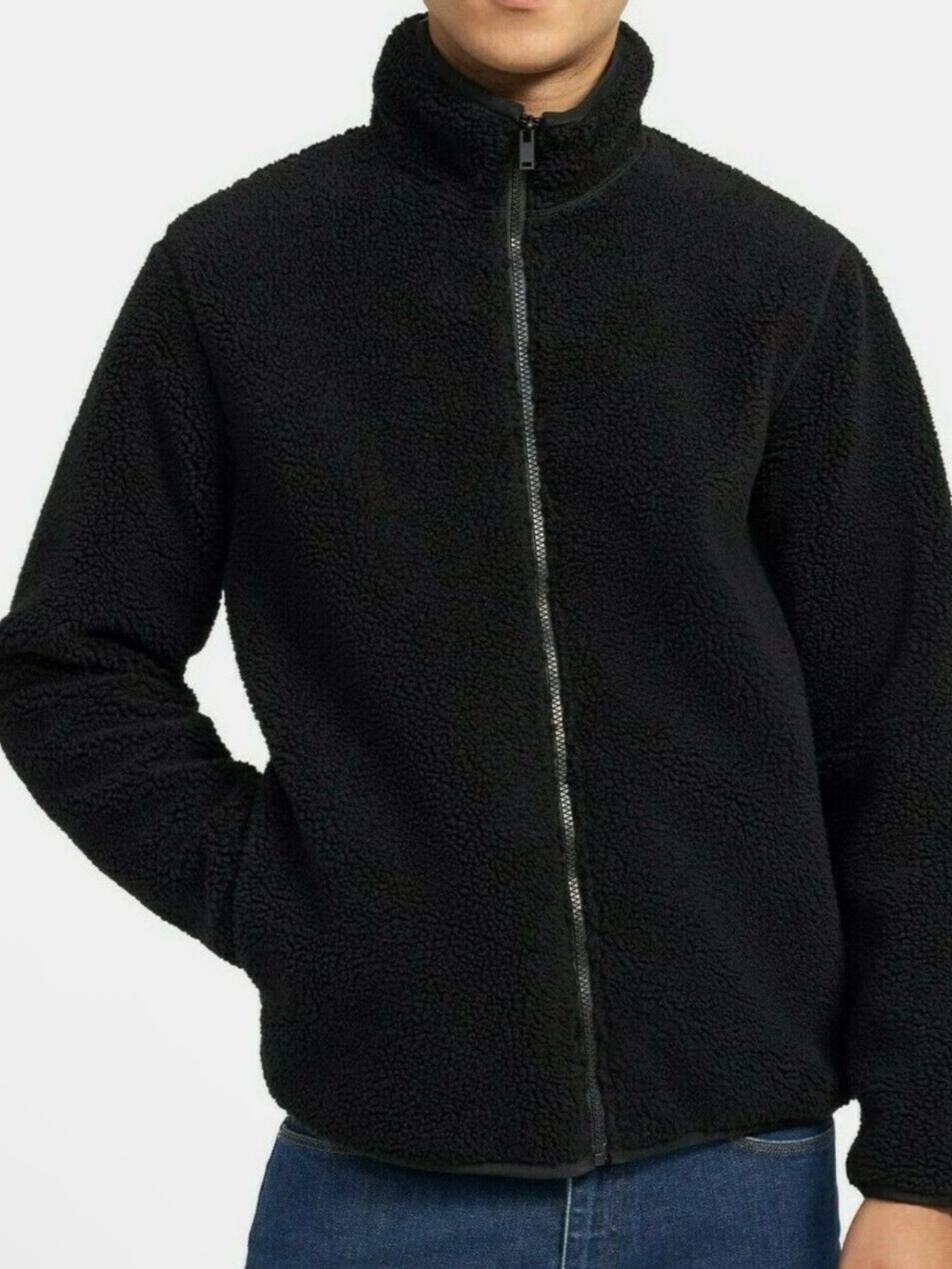 Theory Black Classon Fall Fleece Jacket Sz XXL